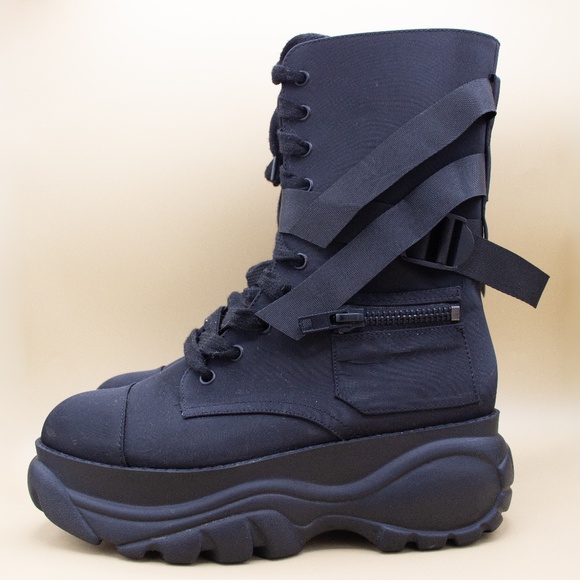 Dolls Kill Shoes - Poster GRL Mad Hustle Pocket Combat Boots by Dolls Kill Women's Size 9